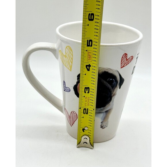 Pug Mug 'The Dog' Pug Puppy Ceramic Cone Shaped Coffee Mug 12oz - Picture 6 of 7